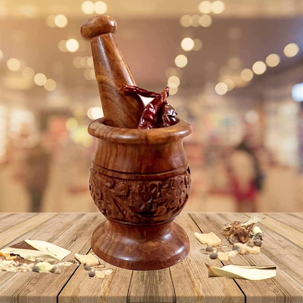 Wooden Mortar Pestle 3